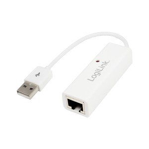 USB 2.0 Ethernetadapter, 10/100 MBit/s, USB Stecker Typ A / RJ45 Buchse