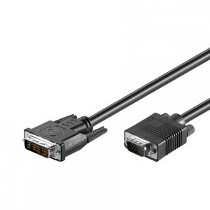 DVI - VGA  Adapterkabel, DVI 12+5 Stecker / 15-pol. HD Sub-D Stecker