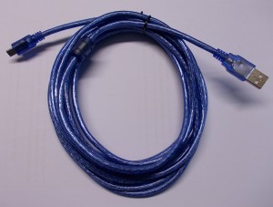Mini USB Verbindungskabel, Stecker Typ A/Mini Stecker Typ B (5-pol.), Länge: 5 m