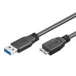 USB 3.0 Anschlusskabel Stecker A an Stecker Micro B, 0,5 m