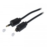 Optisches Audiokabel, Toslink Stecker/3,5 mm Mini-Plug, 3 m 