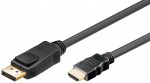 Displayport Adapterkabel, Displayport Stecker an HDMI Stecker, Länge: 3m