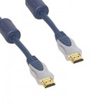 High End HDMI Anschlusskabel, 2 x HDMI Stecker (19-pol.), dreifach geschirmt, vergoldete Kontakte, Länge: 10 m