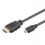 HDMI Anschlusskabel, 19-pol. HDMI Stecker (Typ A) an 19-pol. Micro HDMI Stecker (Typ D), 3 m