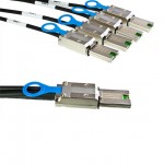 externes SAS Kabel, ext. mini SAS Stecker (SFF-8088) auf 4 x ext. mini SAS Stecker (SFF-8088), 2 m