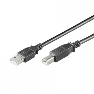 USB Verbindungskabel, Stecker Typ A / Stecker Typ B, 1 m Farbe: schwarz