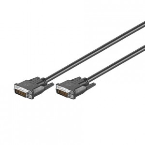DVI-I Monitorkabel, Dual Link, DVI 24+5 Stecker/Stecker doppelt geschirmt, Länge: 3 m
