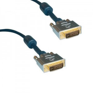 High Quality DVI Monitorkabel, Dual Link, 2 x DVI 24+1 Stecker