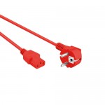 Schuko Netzanschlusskabel, Farbe: rot
