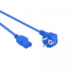 Schuko Netzanschlusskabel, Farbe: blau, 1,2 m