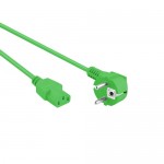 Schuko Netzanschlusskabel, Farbe: grün