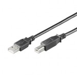 USB Verbindungskabel, Stecker Typ A / Stecker Typ B, 3 m Farbe: schwarz