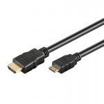 HDMI Anschlusskabel, 19-pol. HDMI Stecker (Typ A) an 19-pol. Mini HDMI Stecker (Typ C), Länge: 3 m